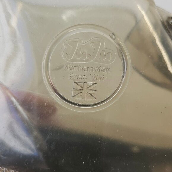 JuJu Clear Rubber Wellies Rain Booties Lace Up Black Tread Womens US 6 UK 4 - Picture 4 of 10